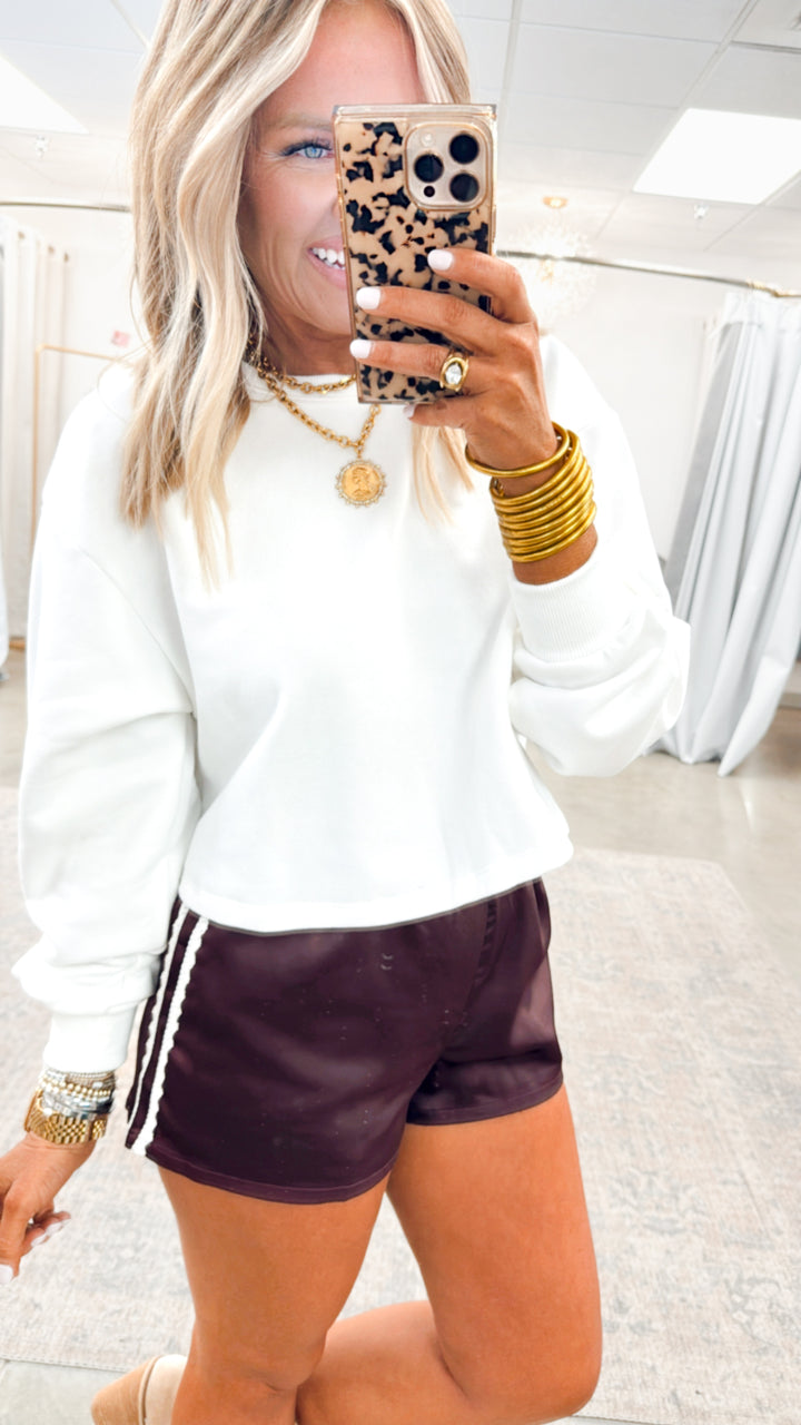 Vivienne Bow Sweater Top-Ivory