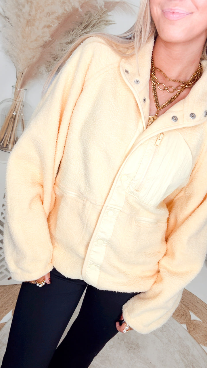 The Aspen Sherpa Jacket-Yellow