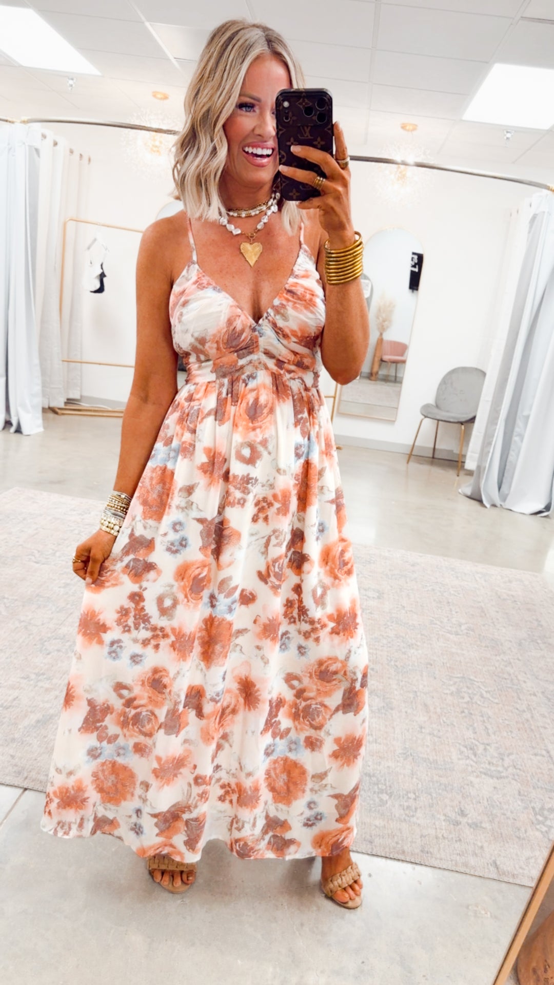 Blush Bloom Midi Dress
