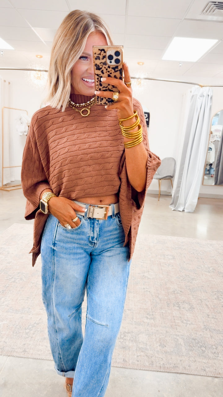 Amber Skies Poncho Sweater