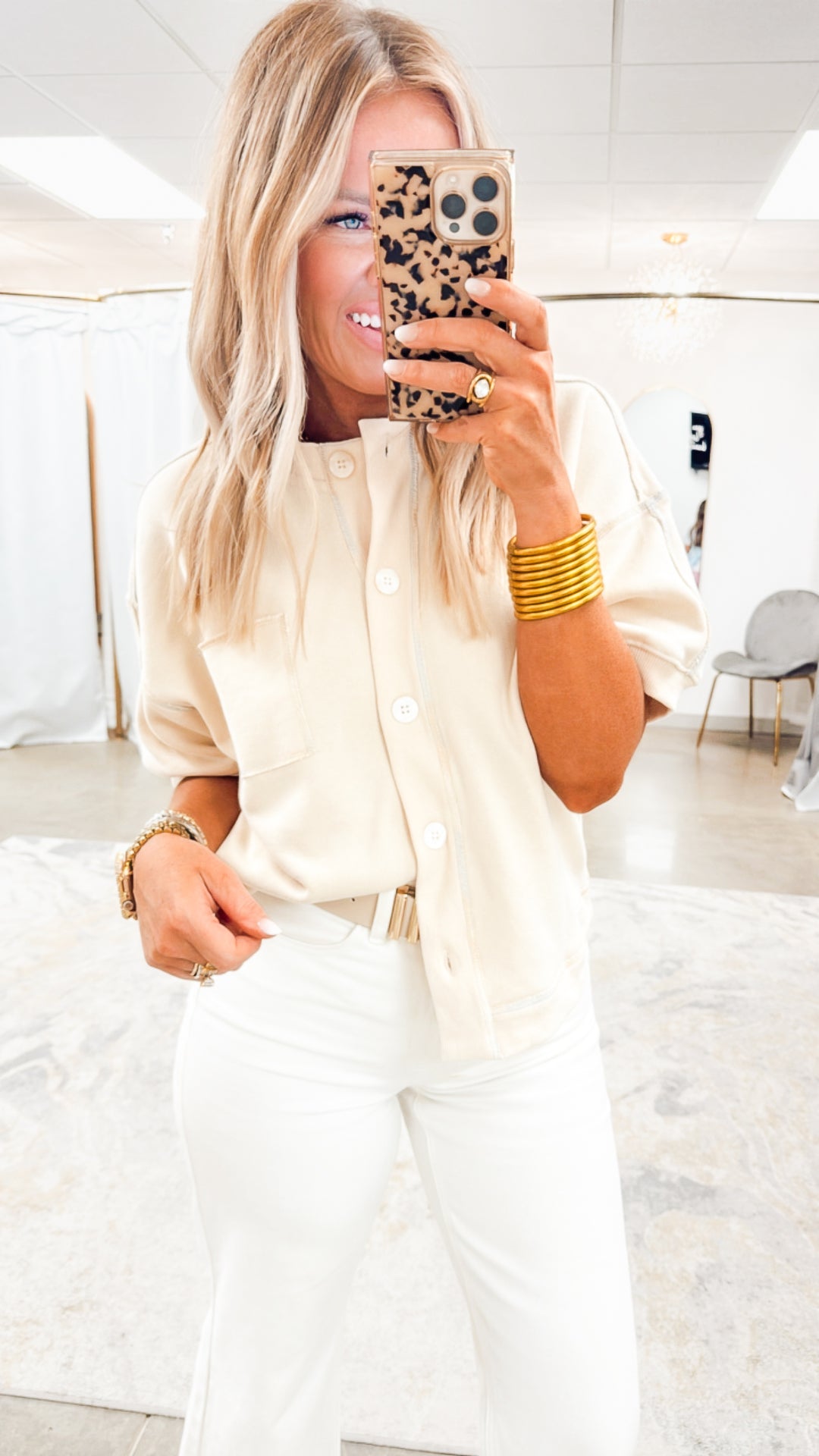 Wrenley Button Up Cardigan Top
