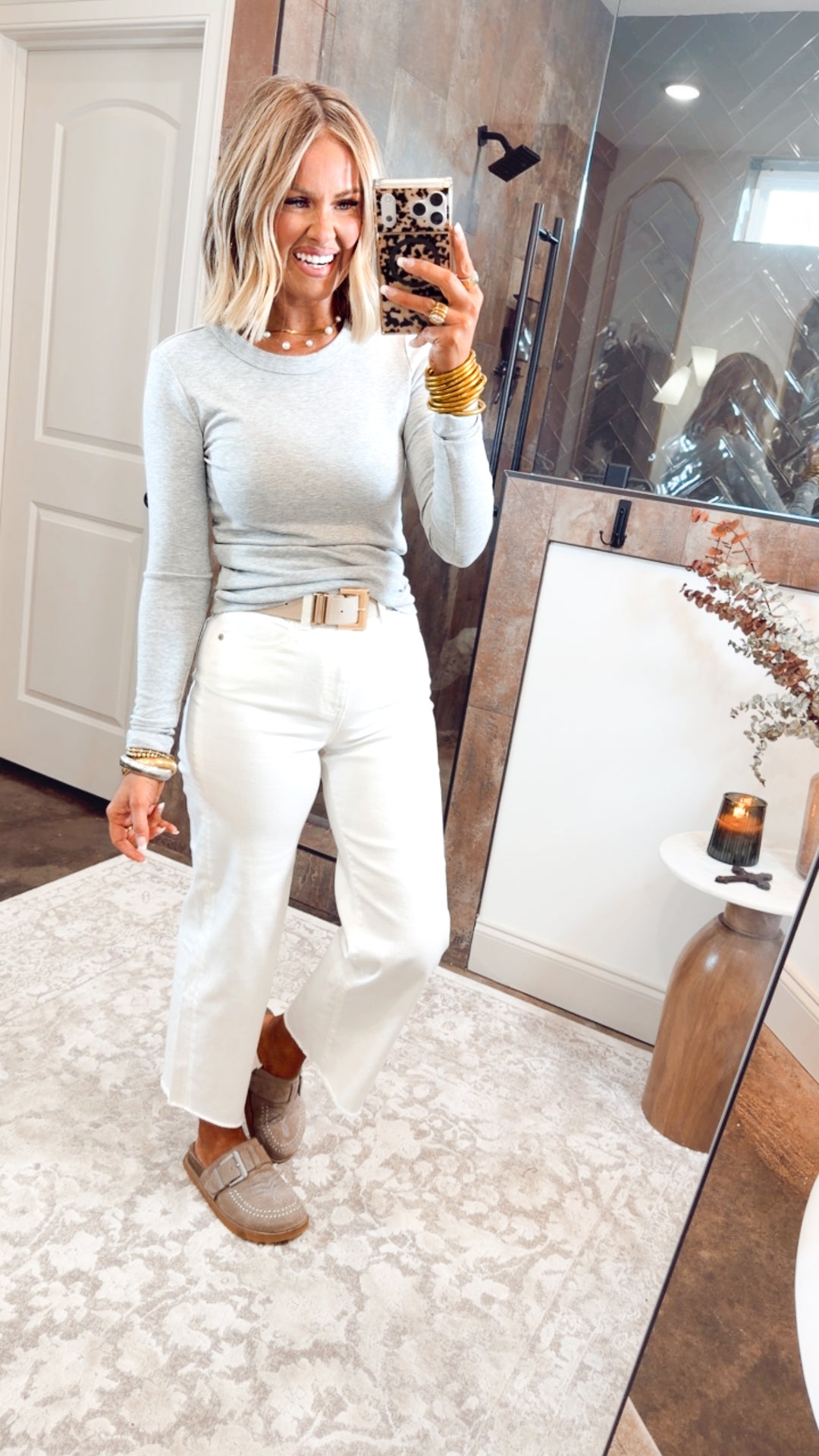 Heather Grey Essential Round Neck Long Sleeve Top