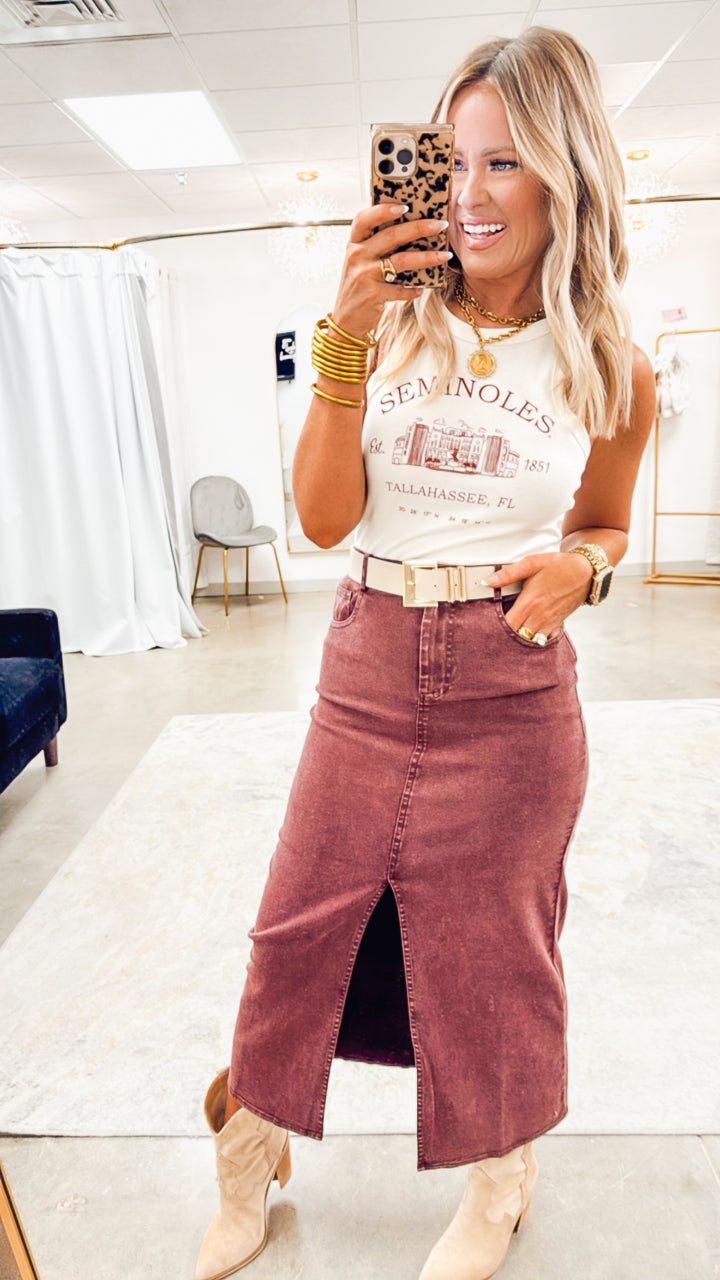 Wren Maxi Skirt-Plum