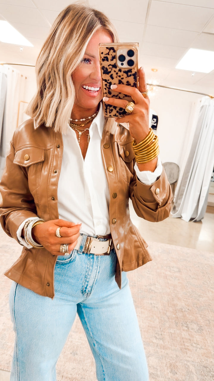 The Camila Faux Leather Jacket