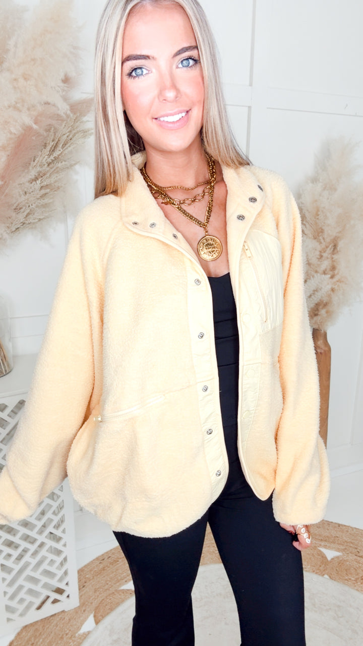 The Aspen Sherpa Jacket-Yellow