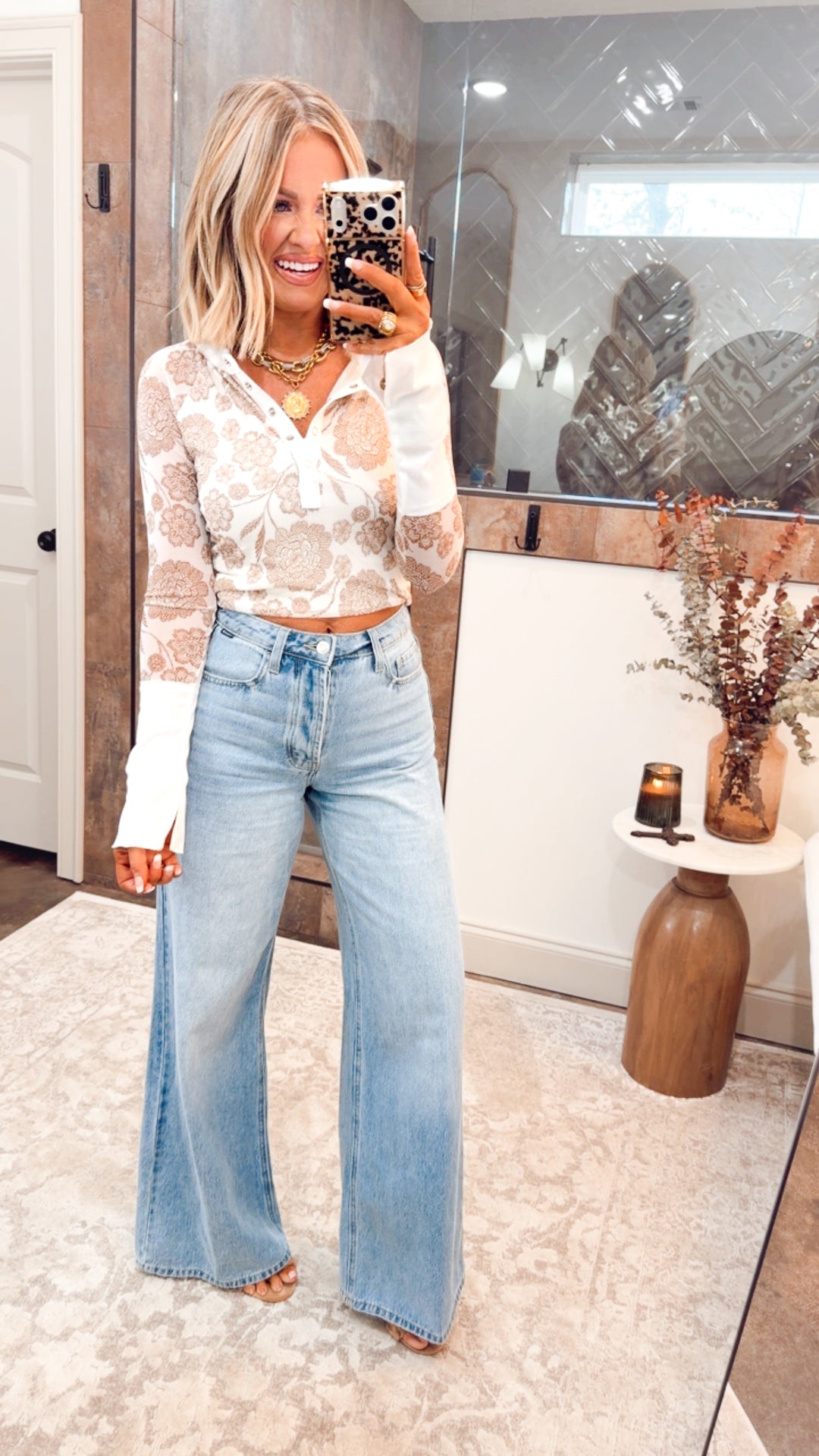 Desert Bloom Mesh Top