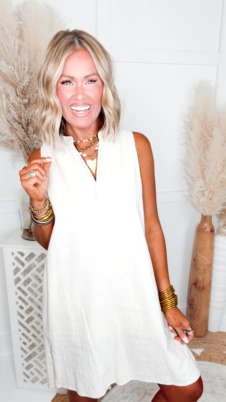 The Avery Mini Dress-Linen