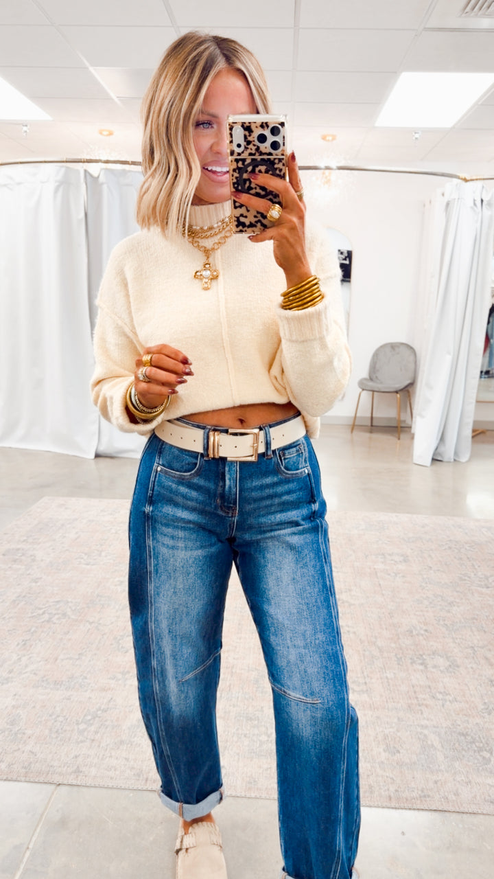 Stetson Barrel Cuffed Jeans-Dark