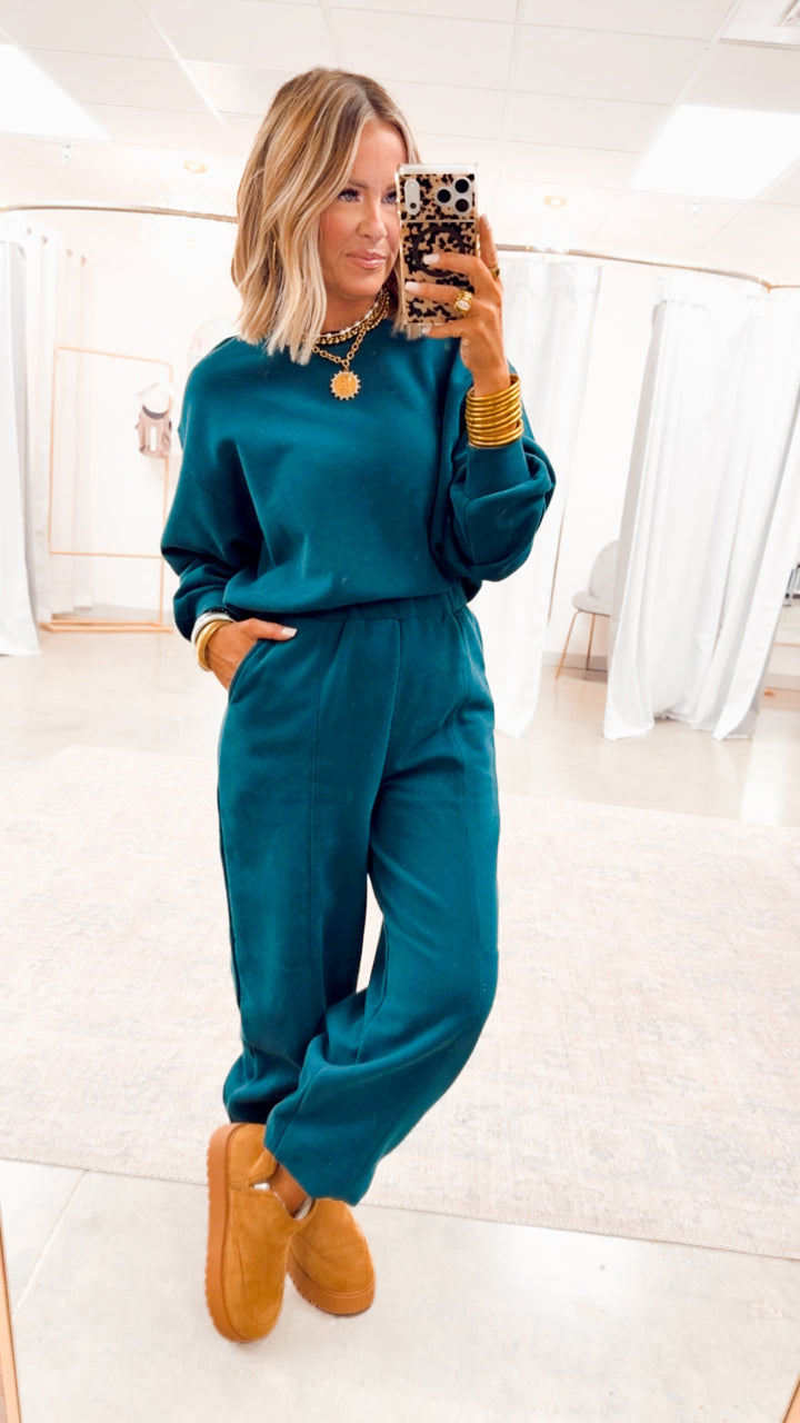 Lounge Ease Set-Deep Green