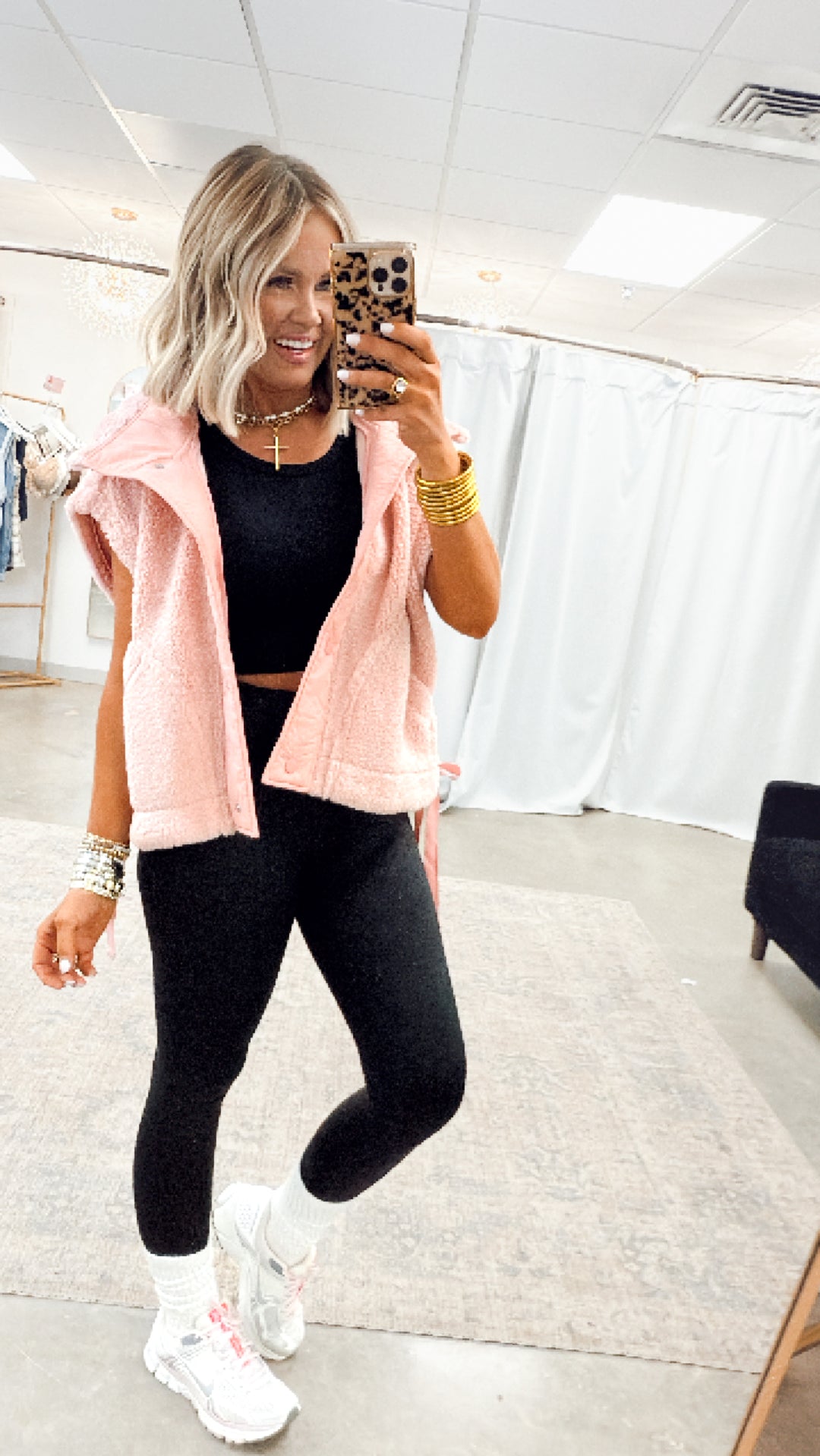 Lumi Sherpa Vest-Pink