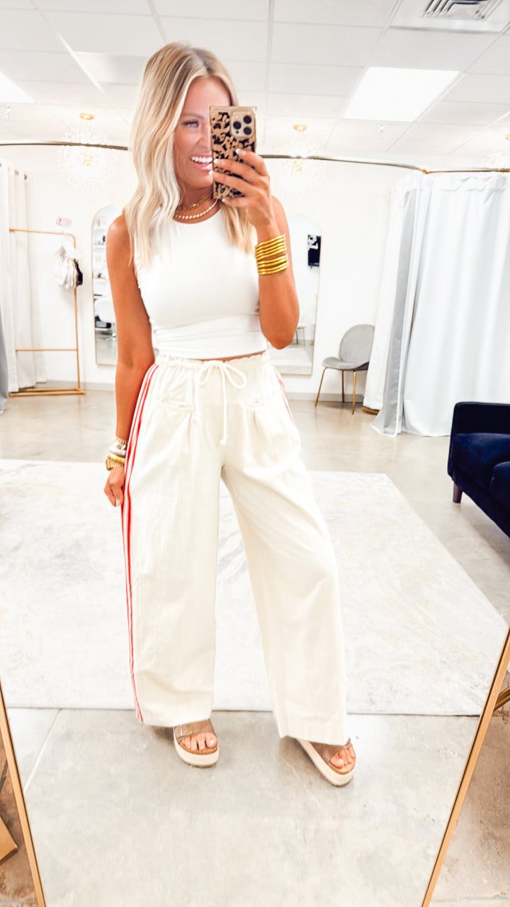 Sideline Luxe Pant-Ivory