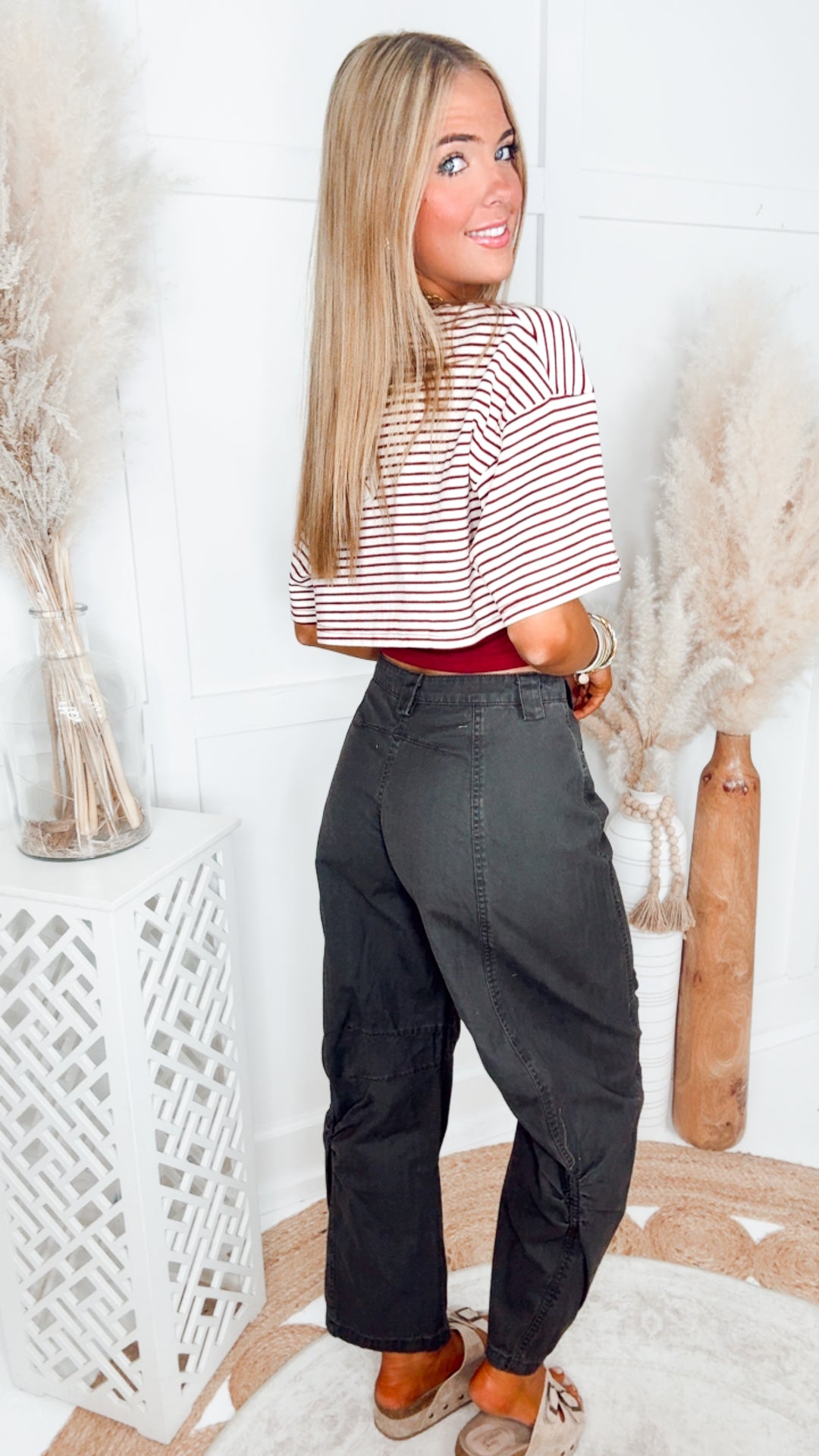 Jade Wide Leg Pintuck Pants