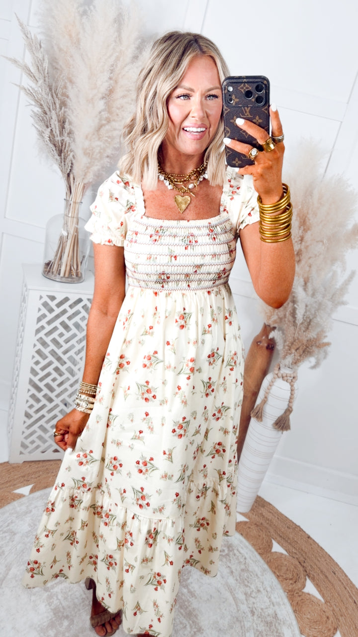 The Fleur Meadow Midi Dress