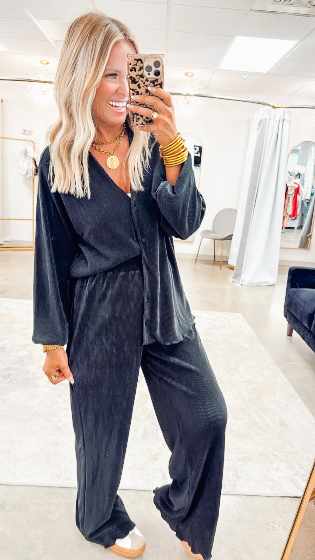 Chic Pleated Set