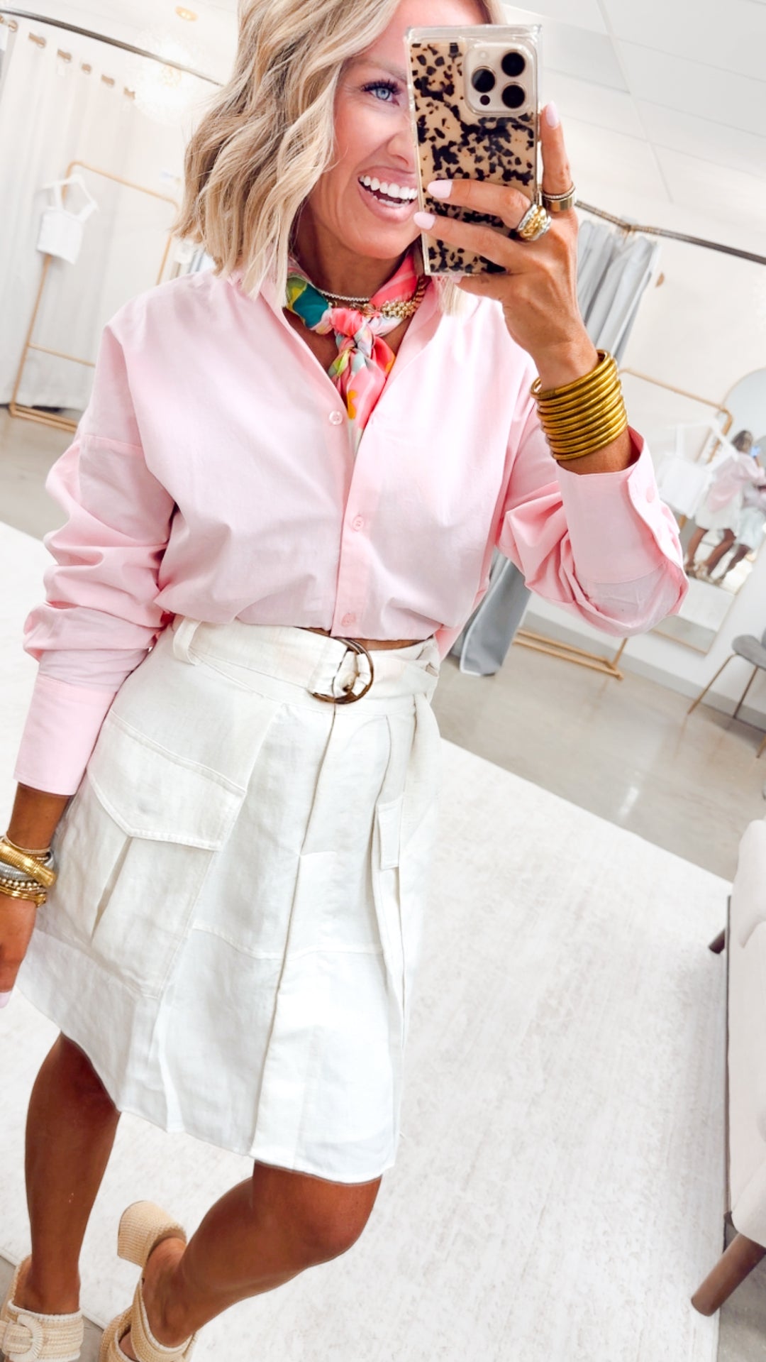 The Berkeley Cargo Skirt-White