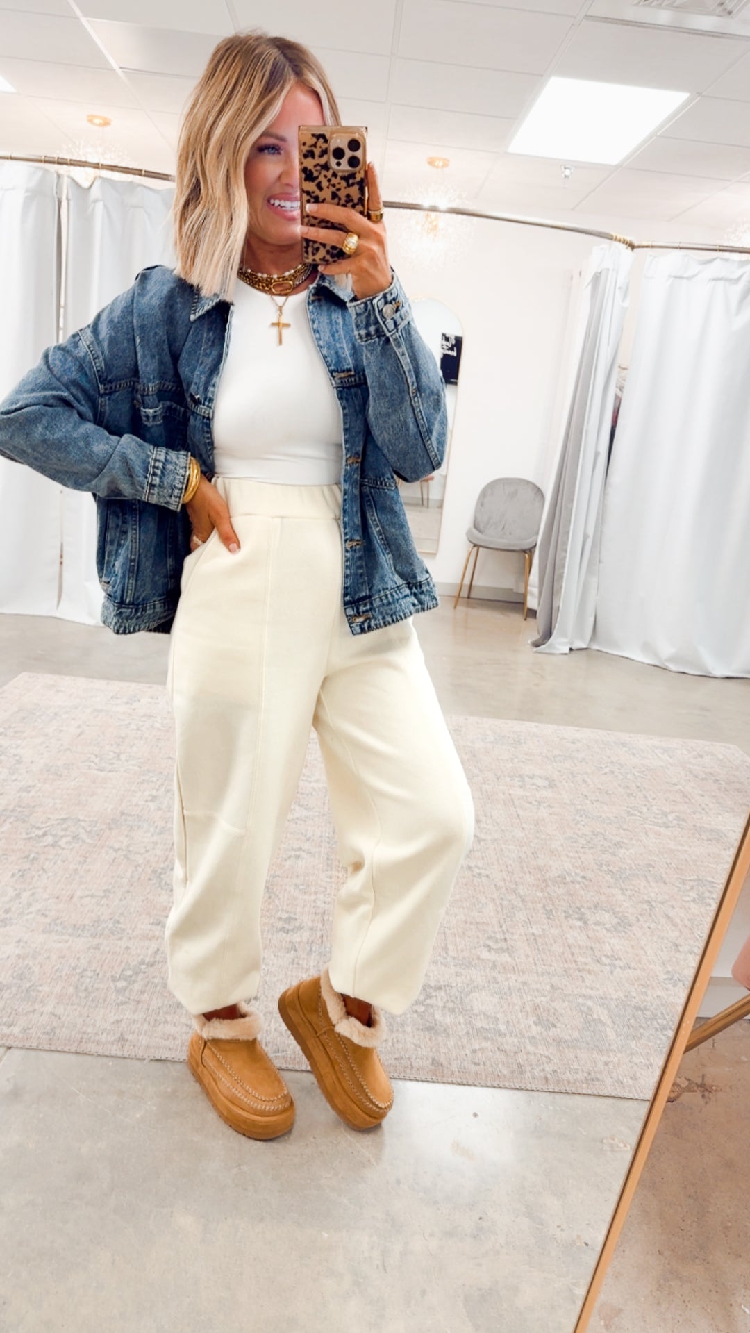 Easy Breeze Jogger Pants-Cream