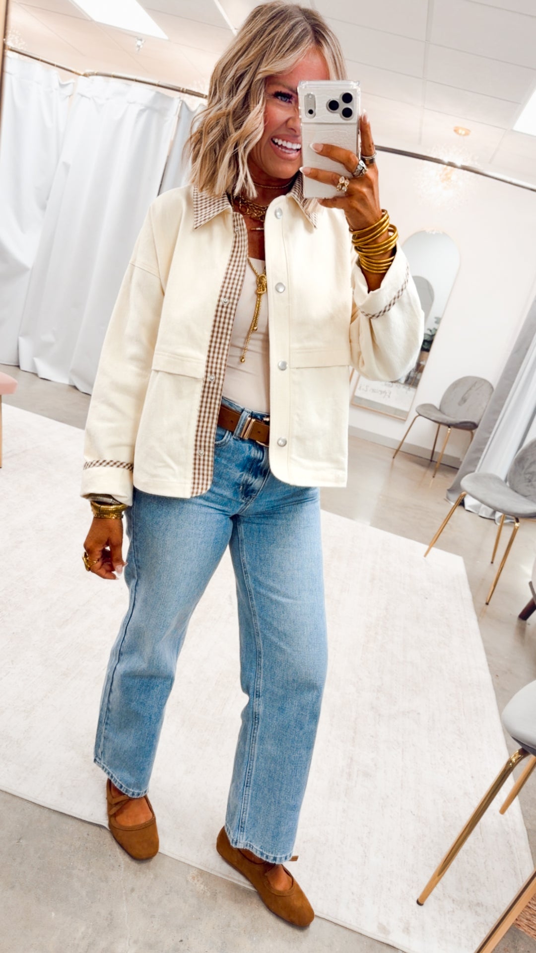 Gingham Luxe Jacket