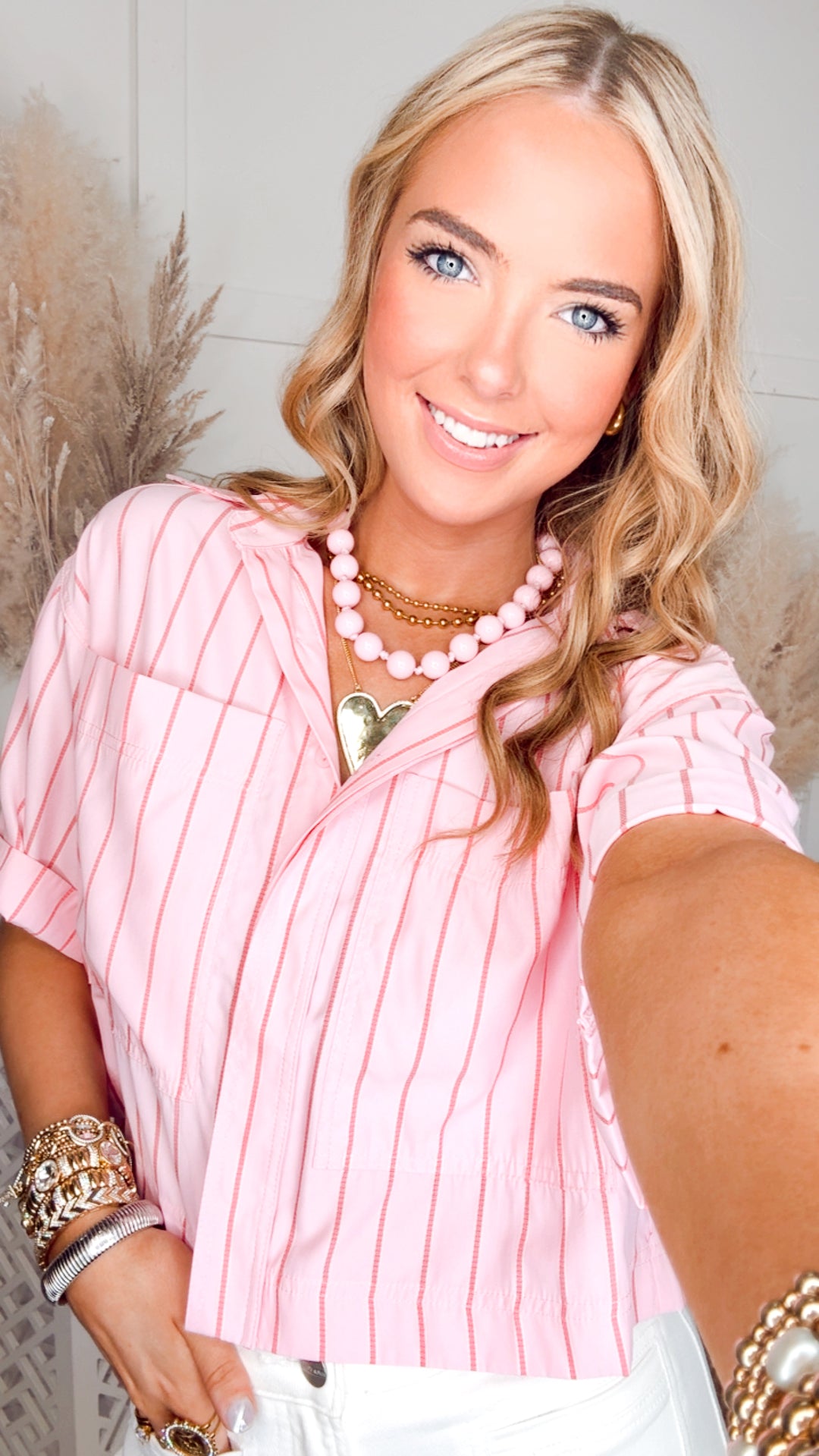 Bryn Crop Top-Pink