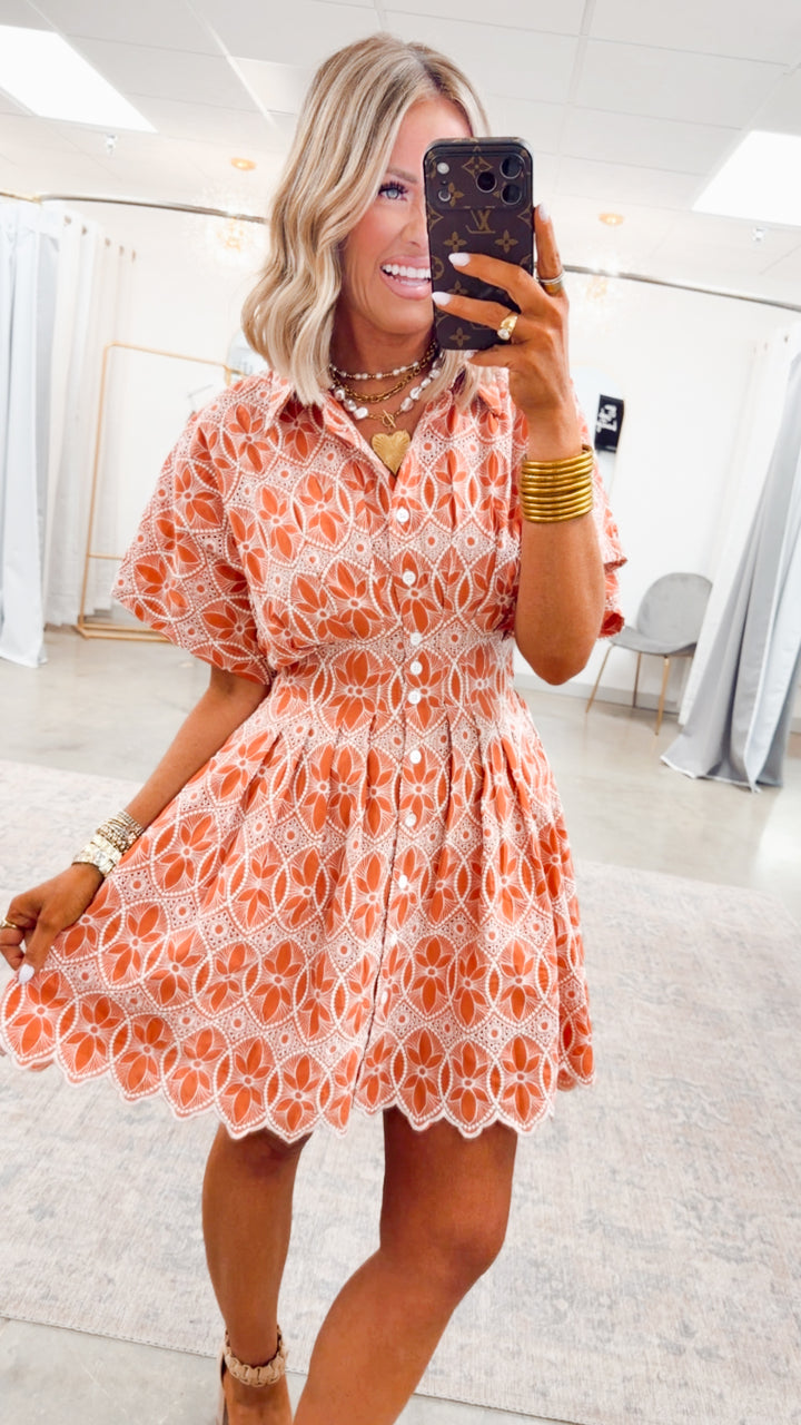 The Meadow Sunset Mini Dress-Clay