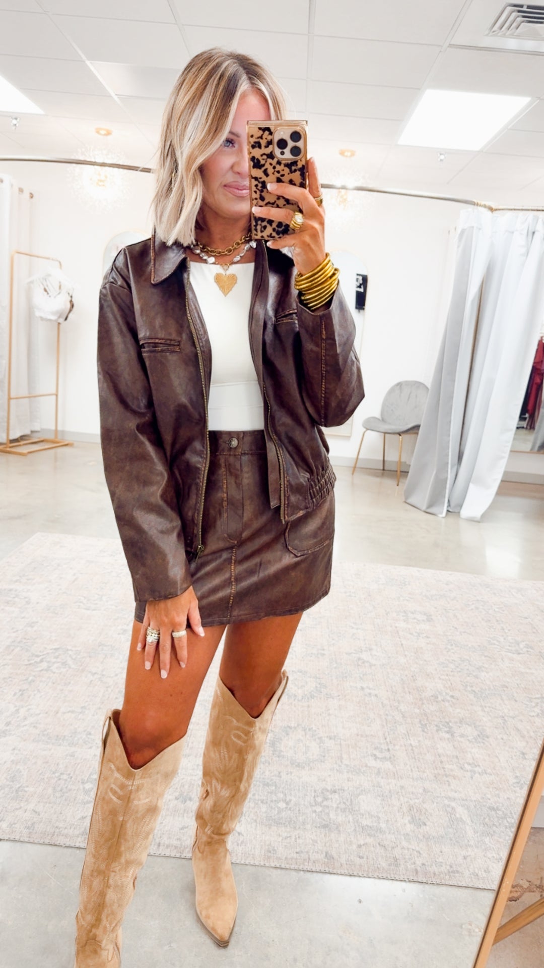 Roasted Vinyl Leather Jacket