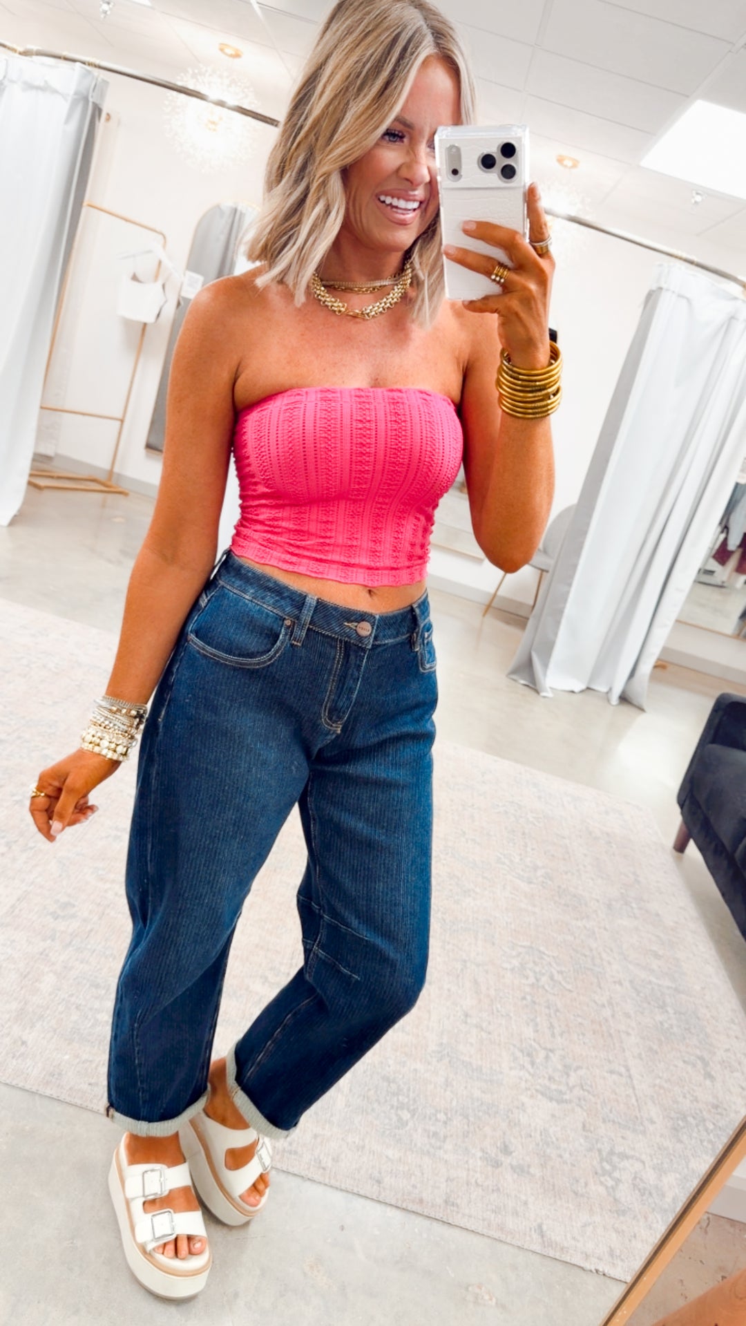 Soft Soleil Tube Top-Aloha Fuchsia