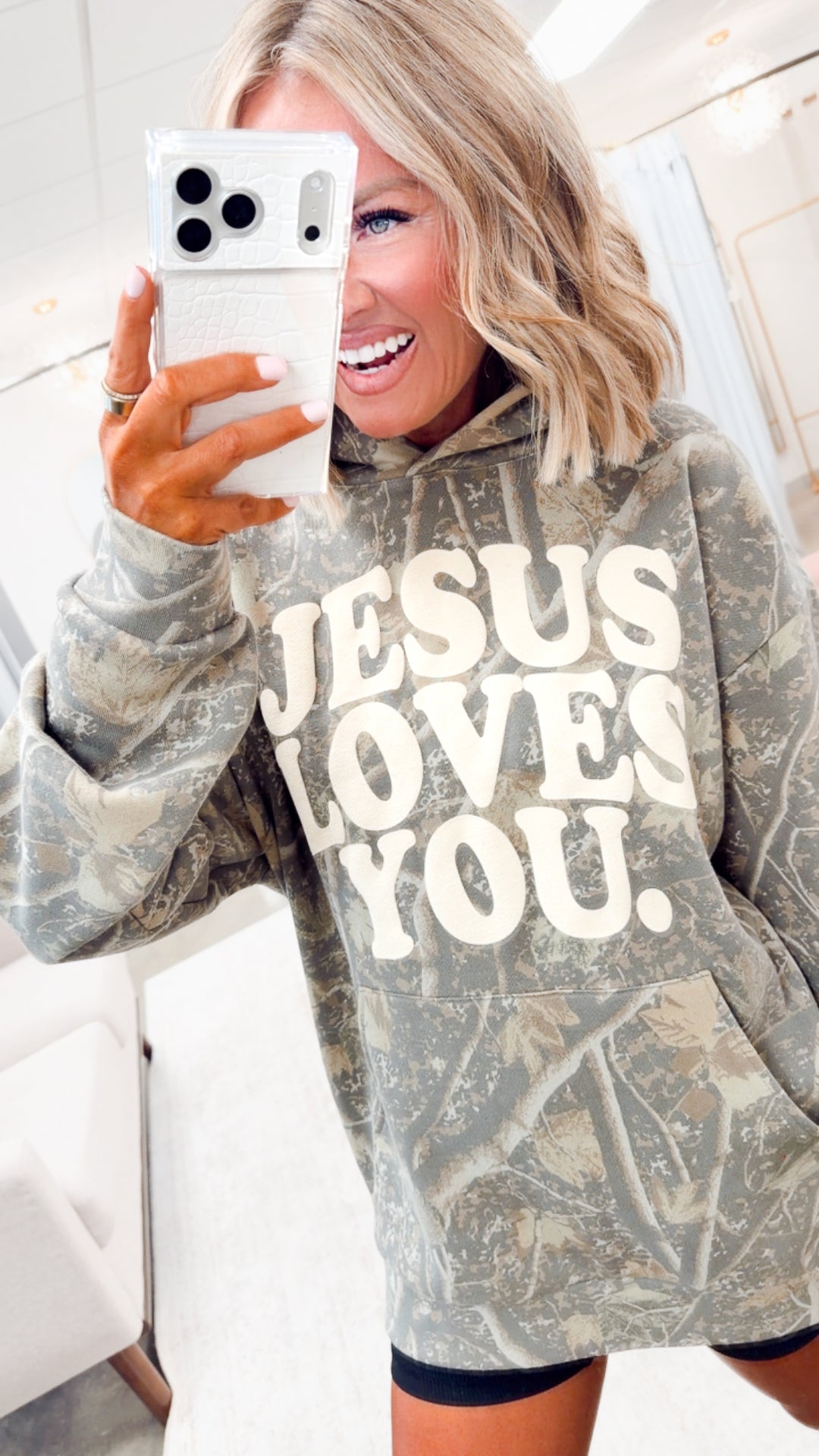 Jesus Loves You Camo Hoodie