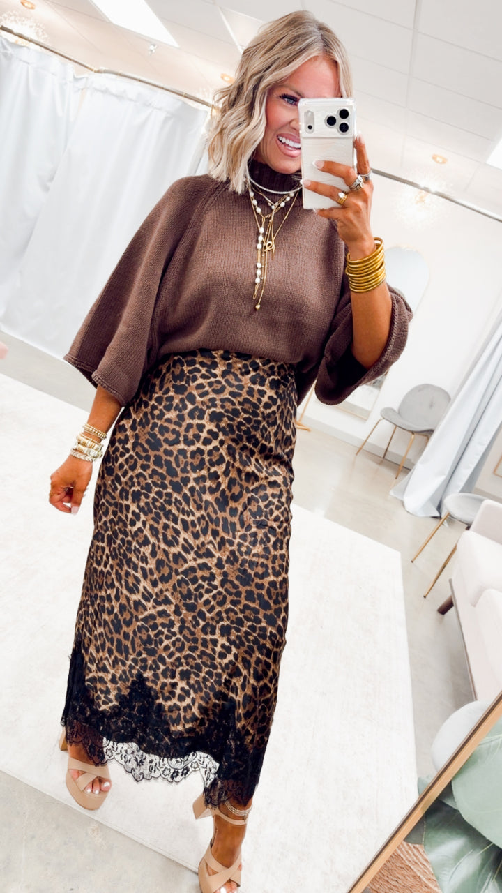The Leopard Lace Maxi Skirt