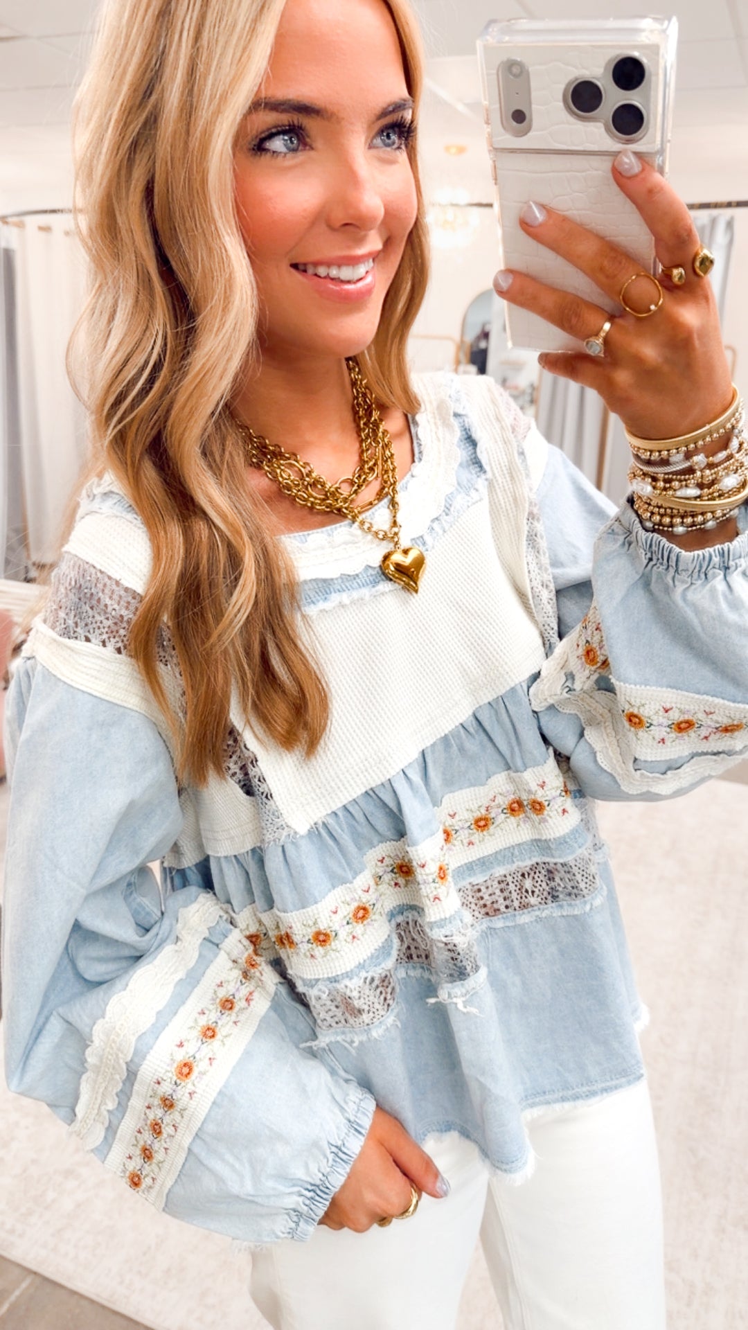 The Delilah Top-Denim