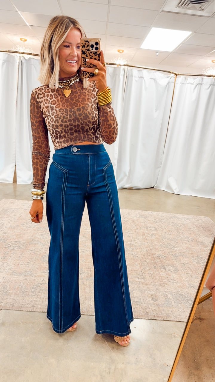 Katherine High Waisted Wide Leg Jean