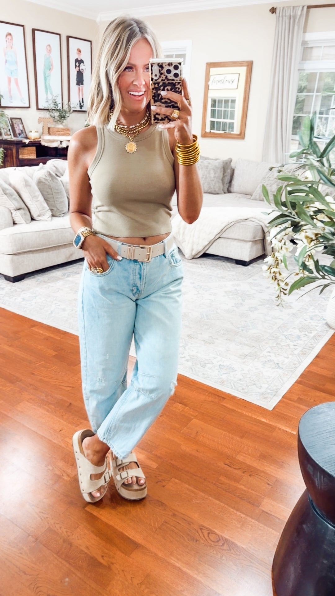 Mocha Classic Charm High Neck Tank