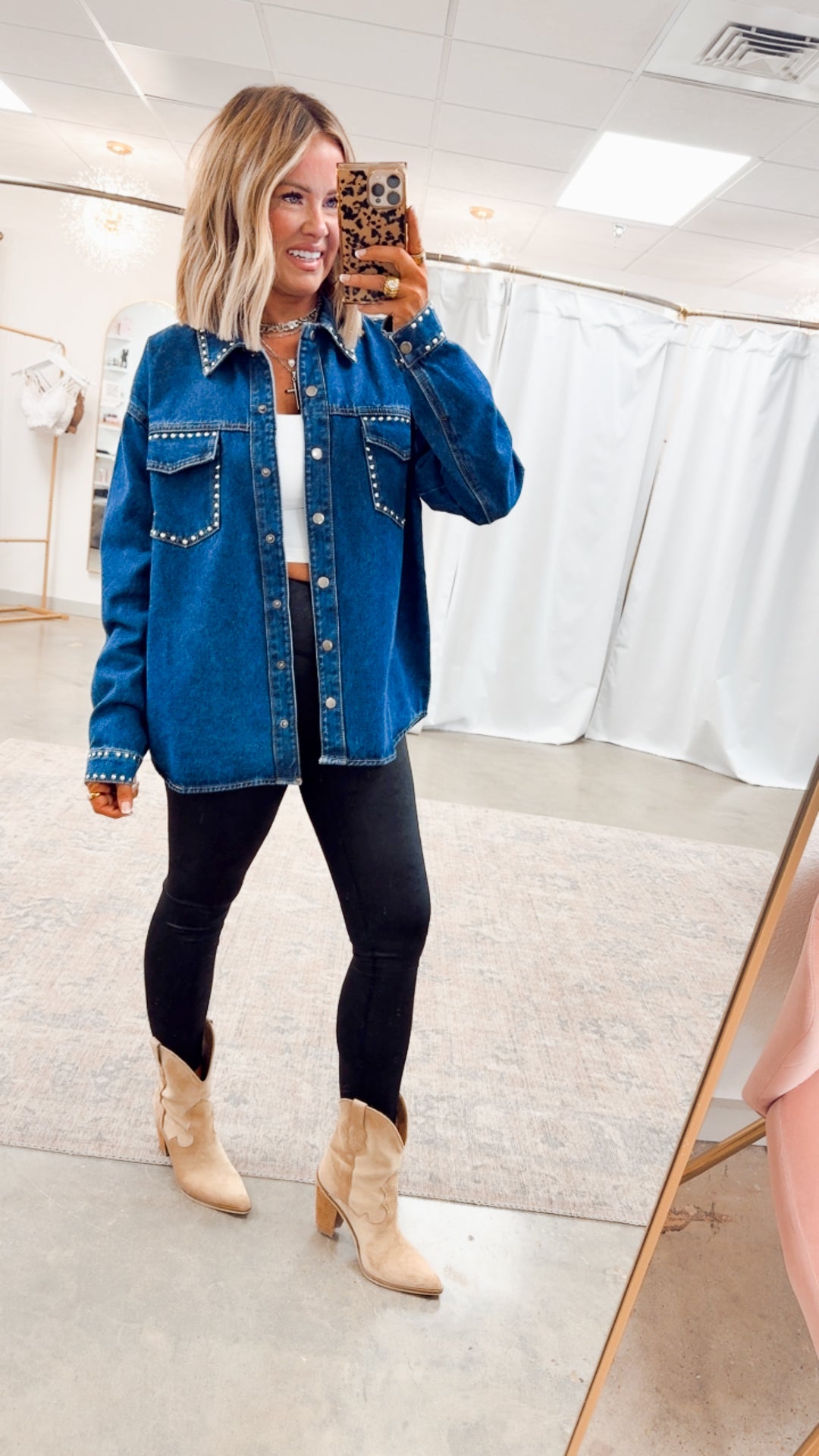 Savannah Studded Denim Jacket