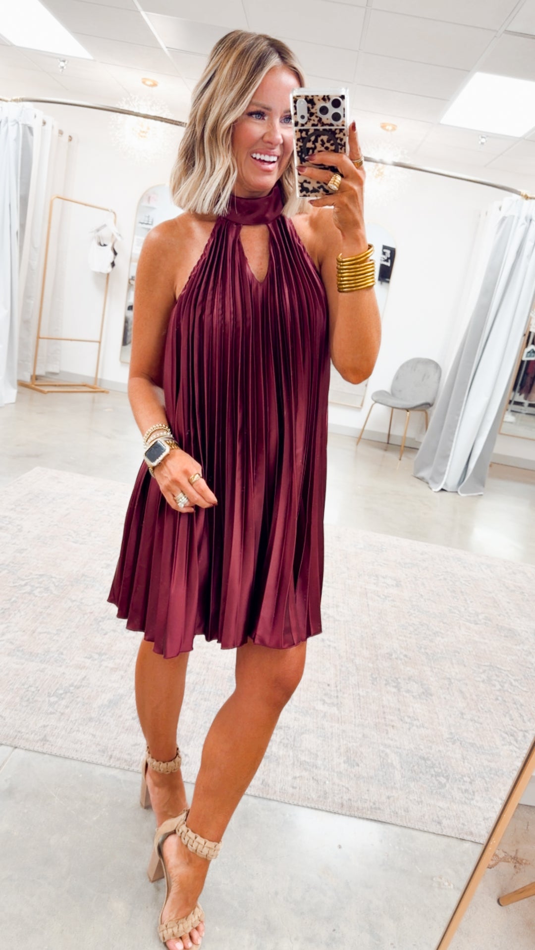 The Ever After Halter Dress-Wine