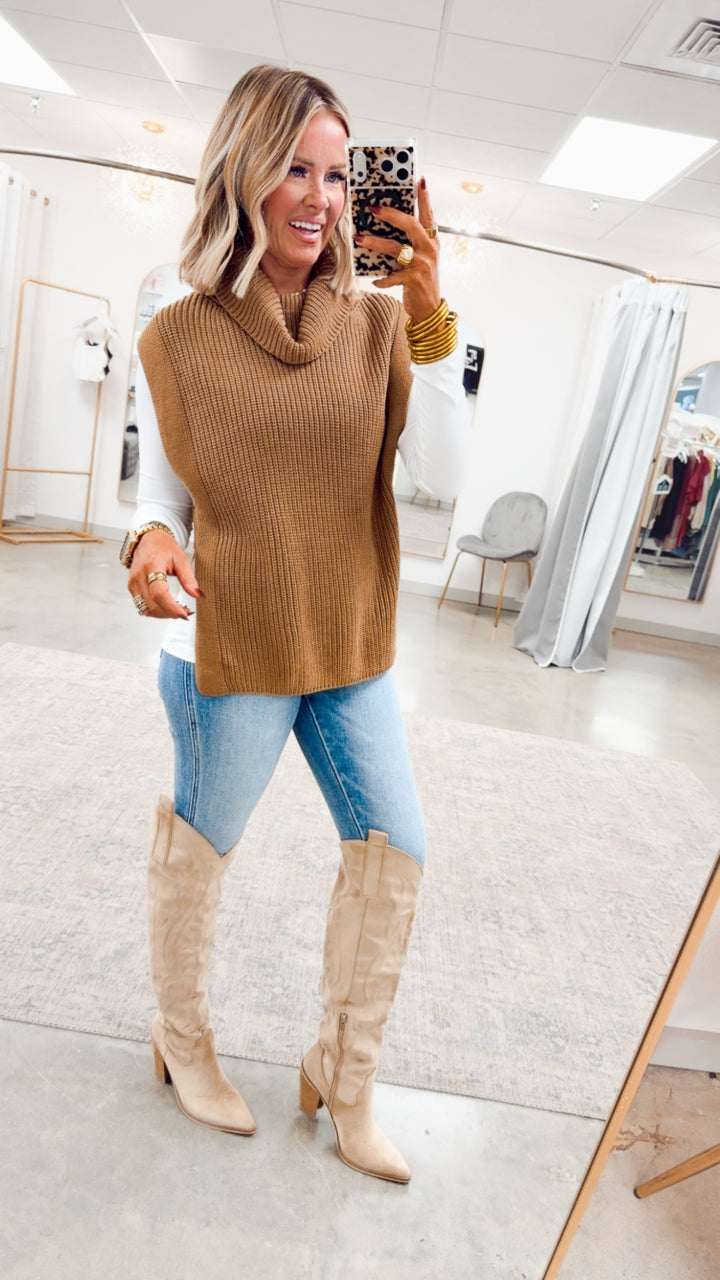 Alpine Breeze Sweater Vest-Espresso