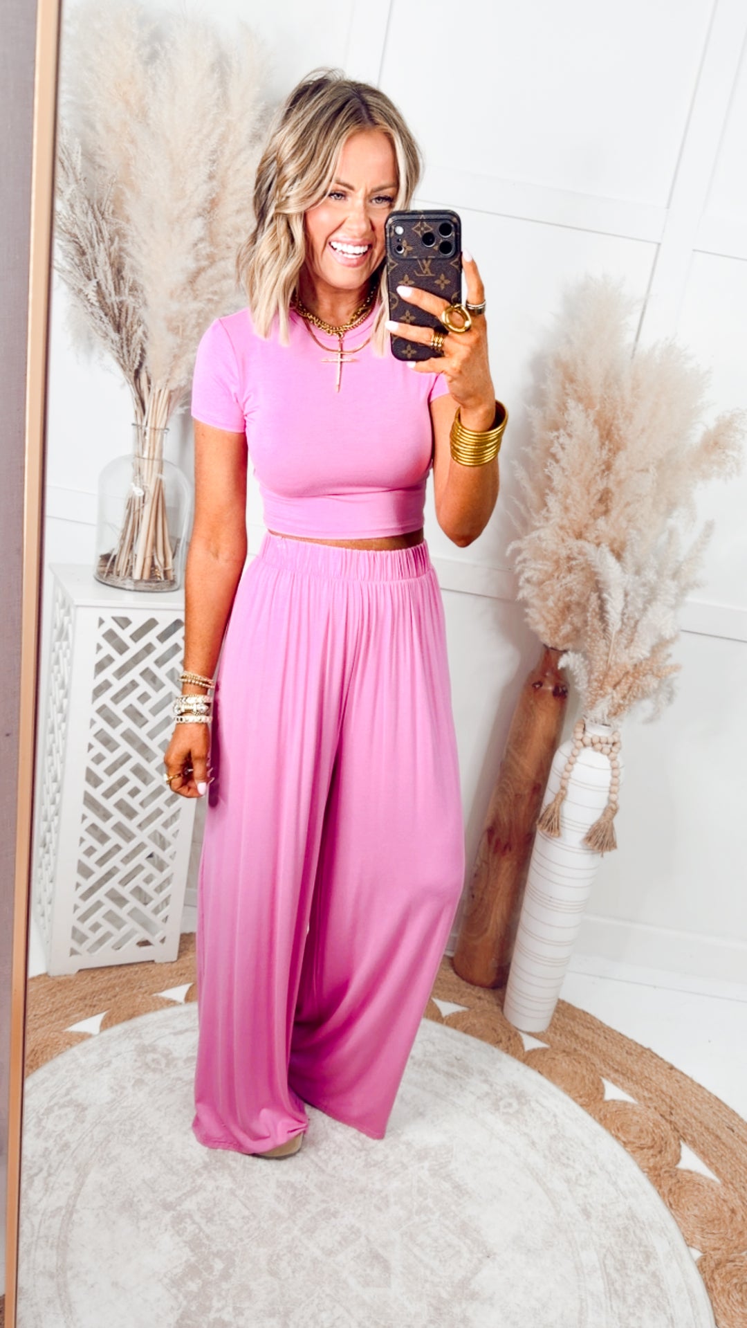 Soft Form Two Piece Set-Pink