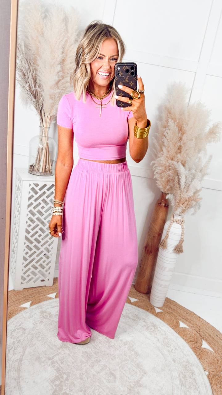 Soft Form Two Piece Set-Pink