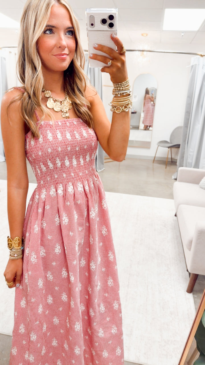 The Prairie Rose Dress-Red