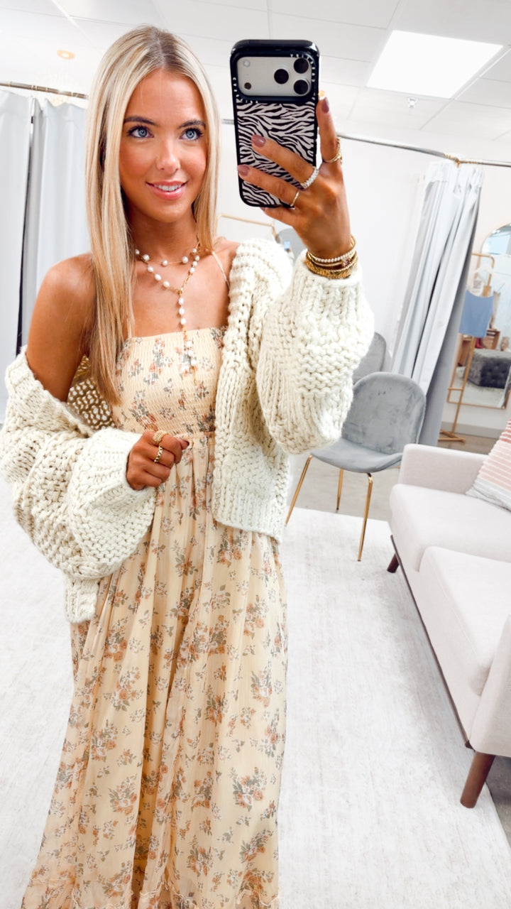 - FINAL SALE-The Tuscany Floral Maxi Dress-Yellow