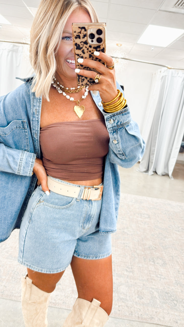 Parker Washed Denim Top