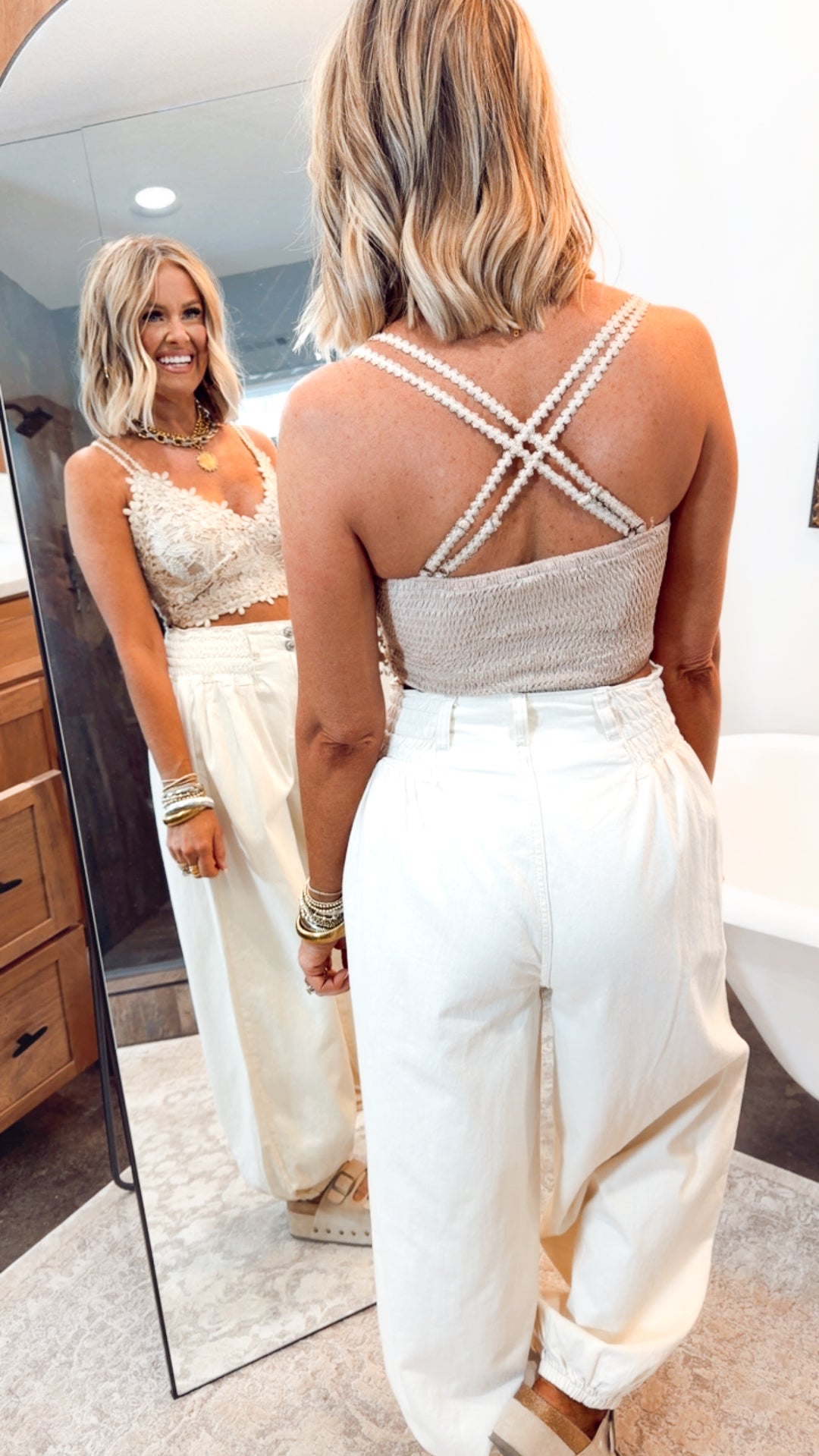 Wanderlace Bralette Top-Taupe