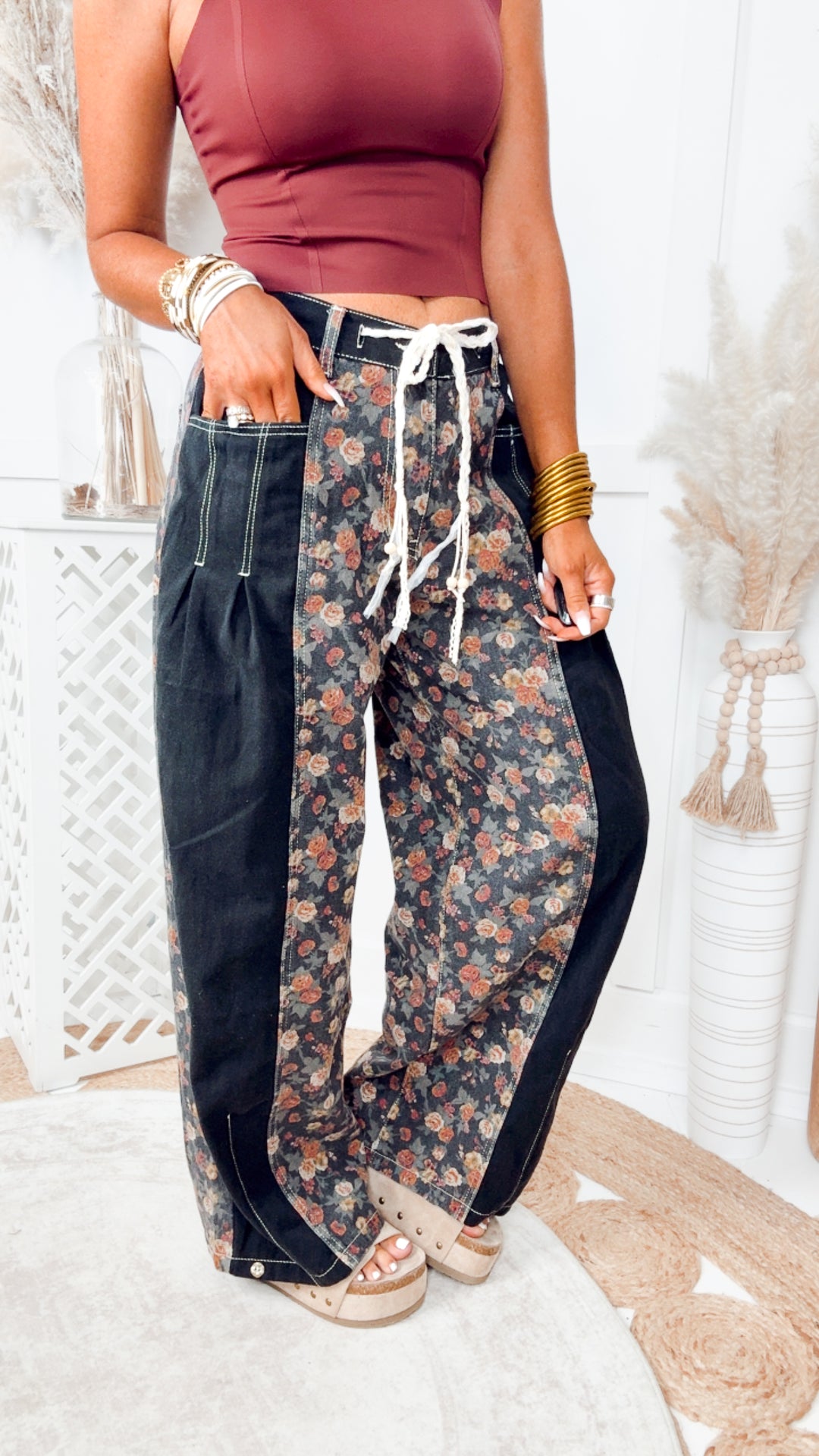 The Willow Haze Pants-Black