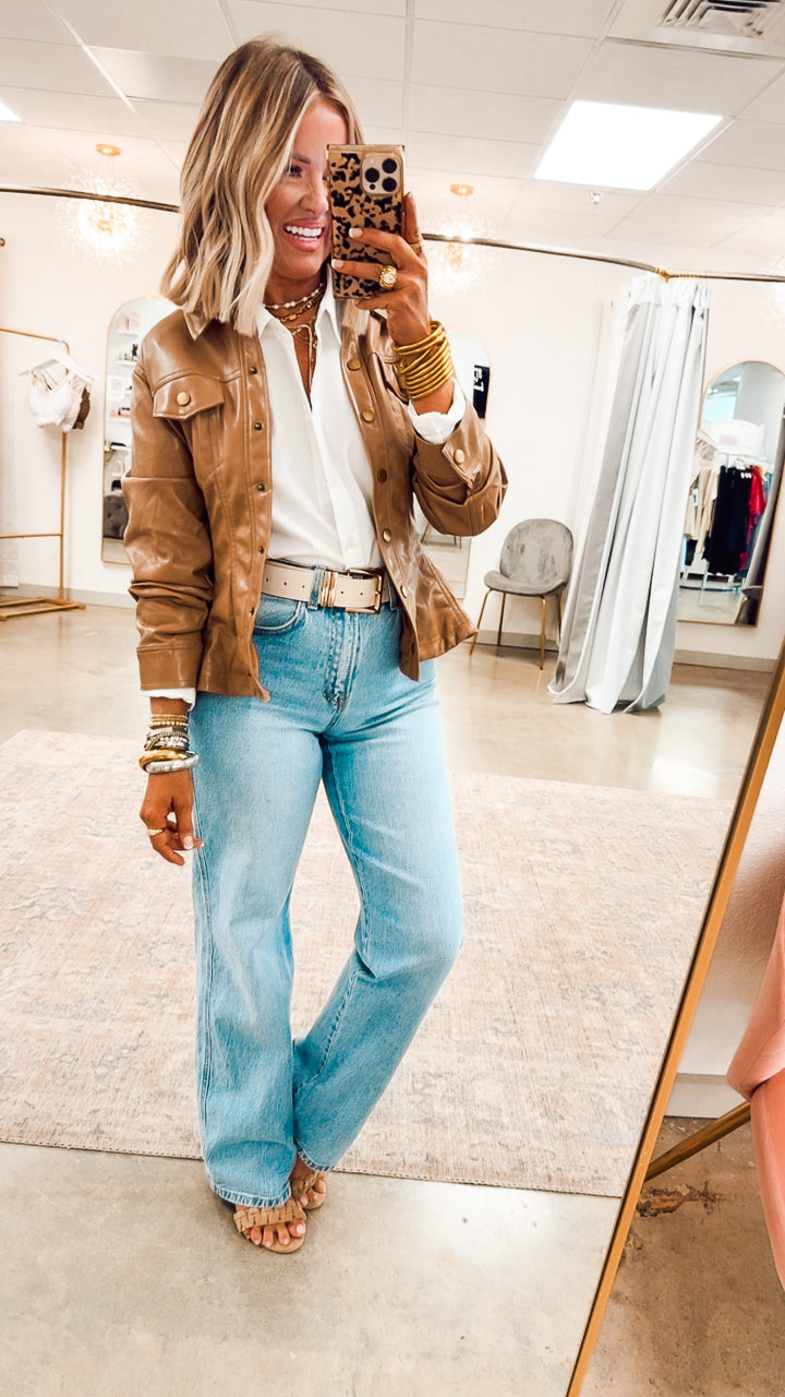 The Camila Faux Leather Jacket