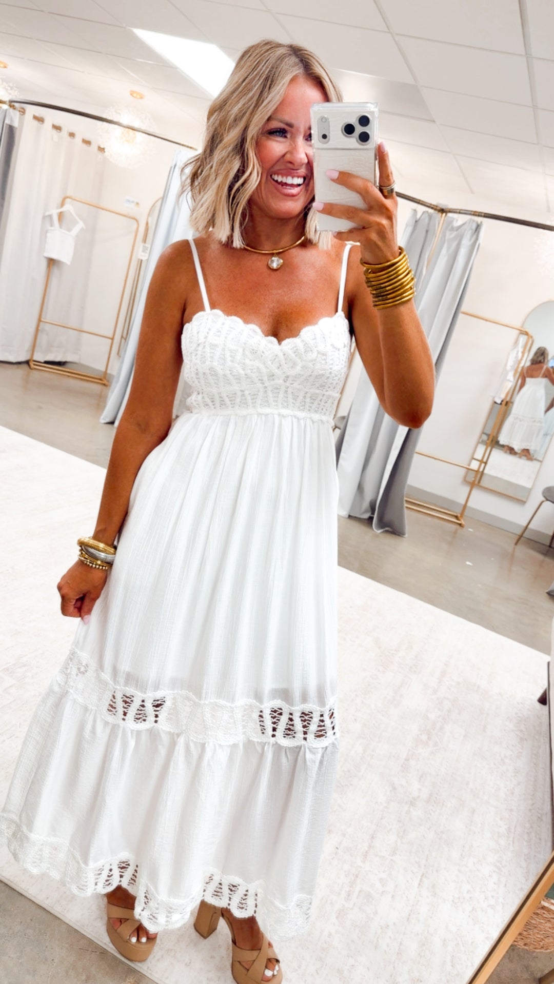 The Aurelle Crochet Maxi Dress