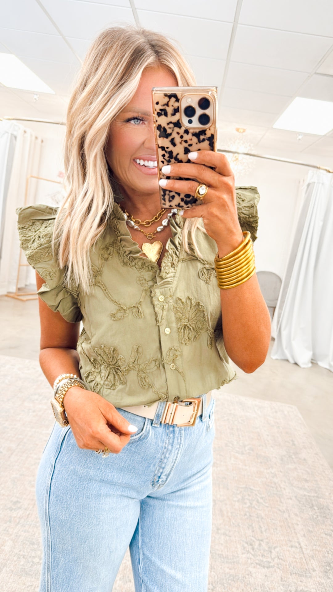 Laurel Olive Blouse