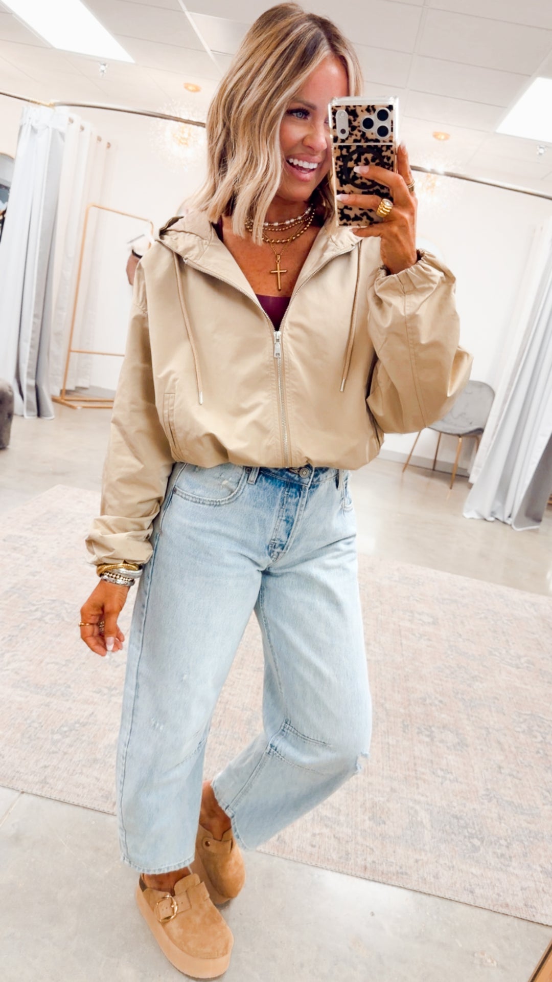 The Ace Hooded Jacket-Taupe