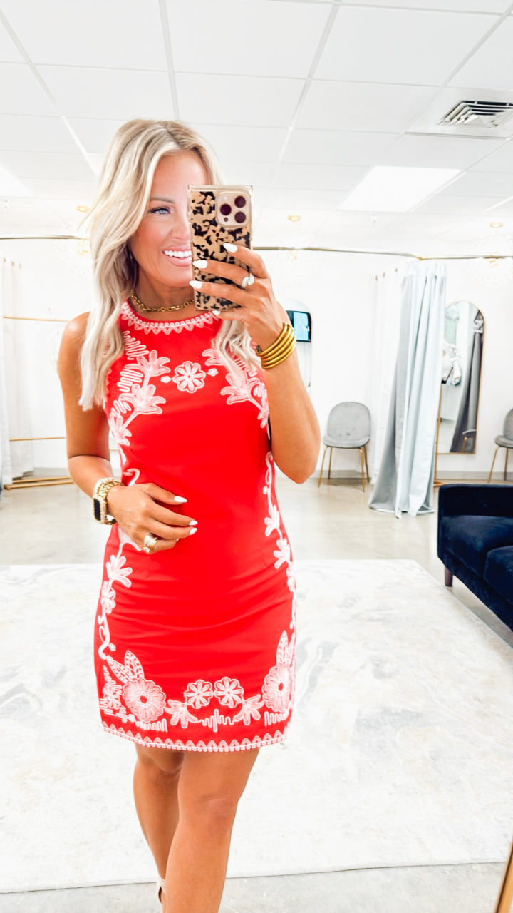 Ember Stitch Mini Dress