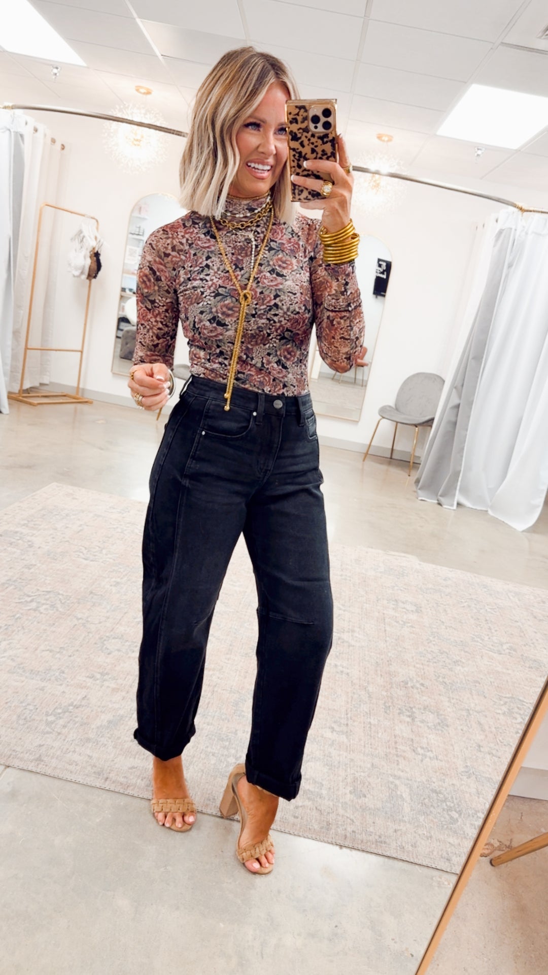 Stetson Barrel Cuffed Jeans-Black