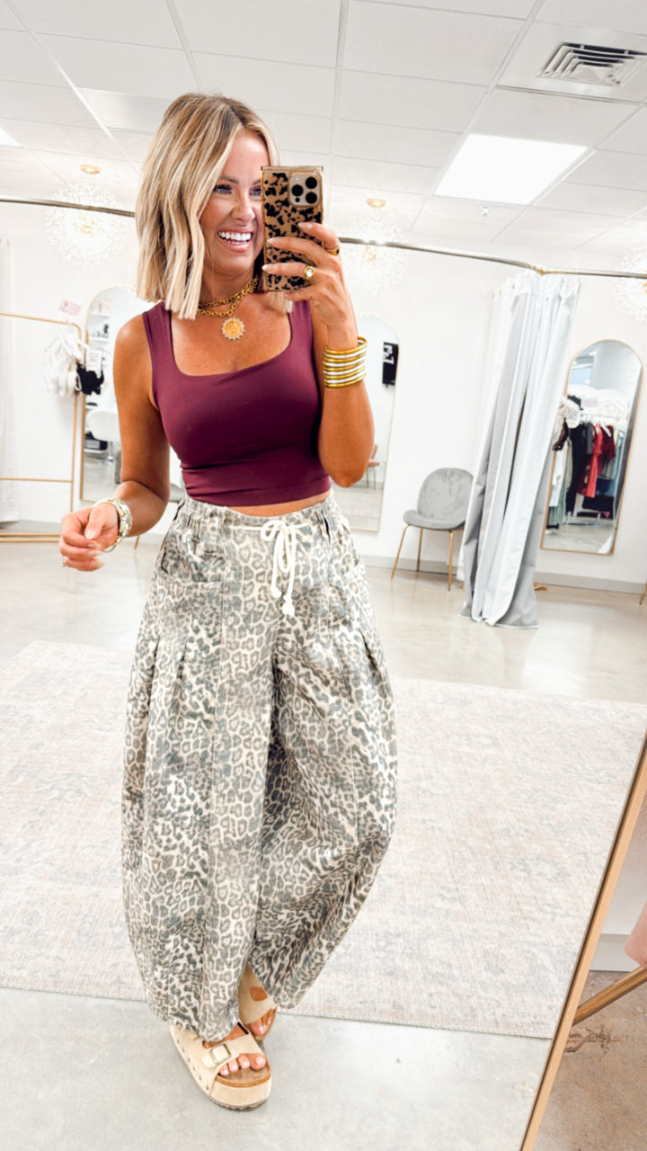 Stella Leopard Barrel Jeans