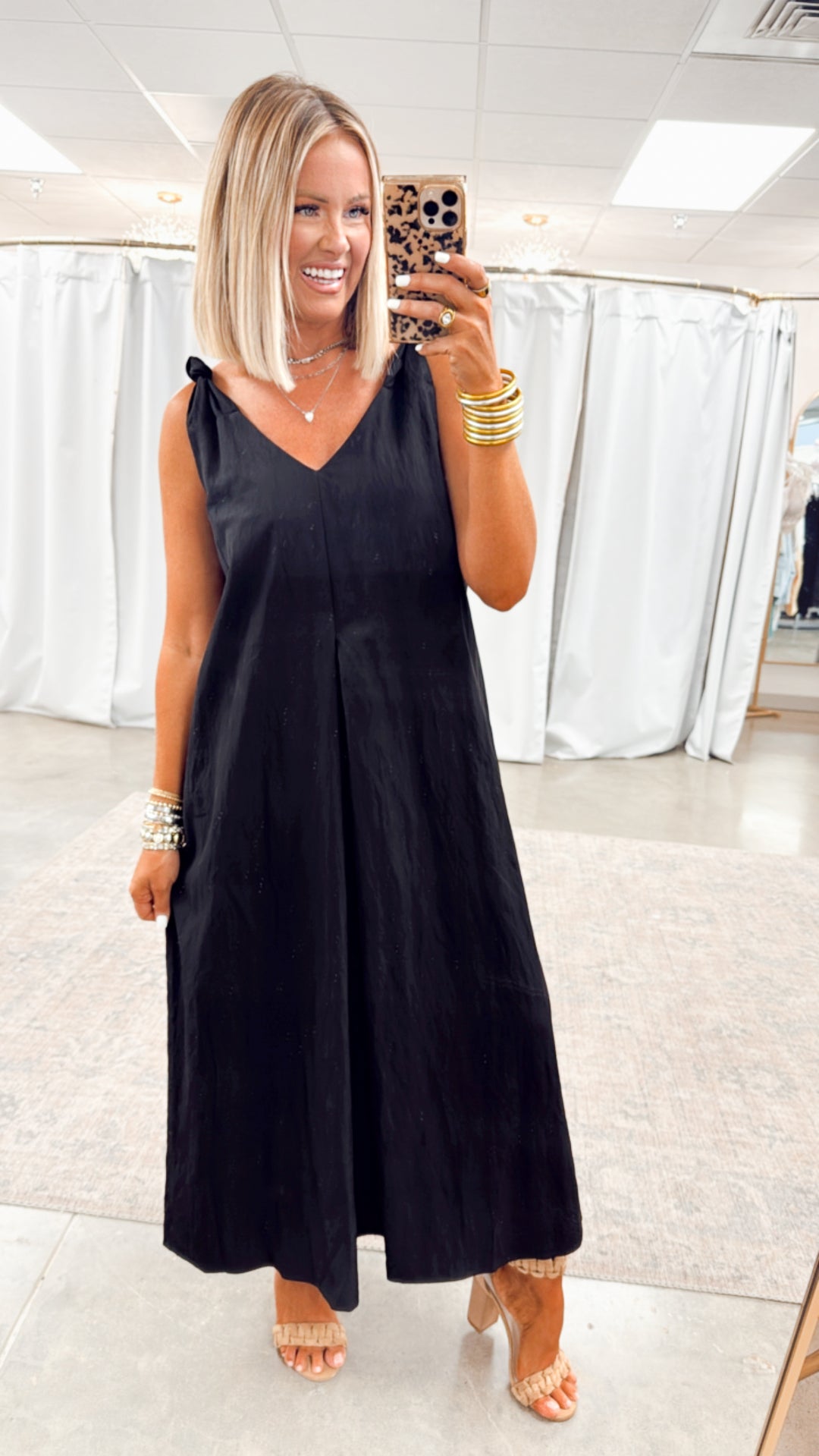 Effortless Knot-Strap Midi Dress