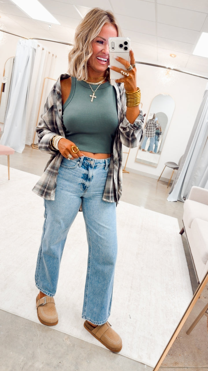 Petalwood Flannel Top