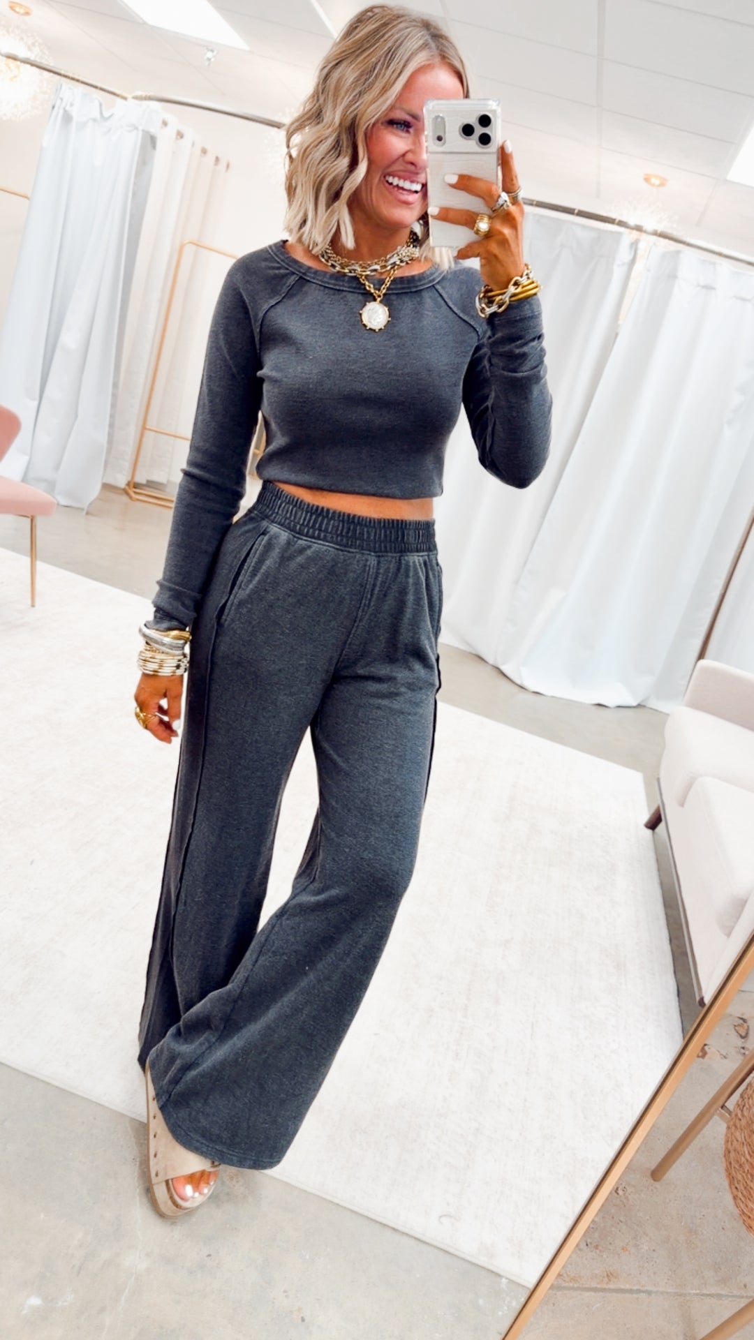The Arabella Two Piece Set-Black